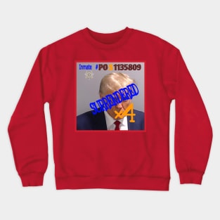 tRump Mugshot Inmate Number POS1135809 - Back Crewneck Sweatshirt